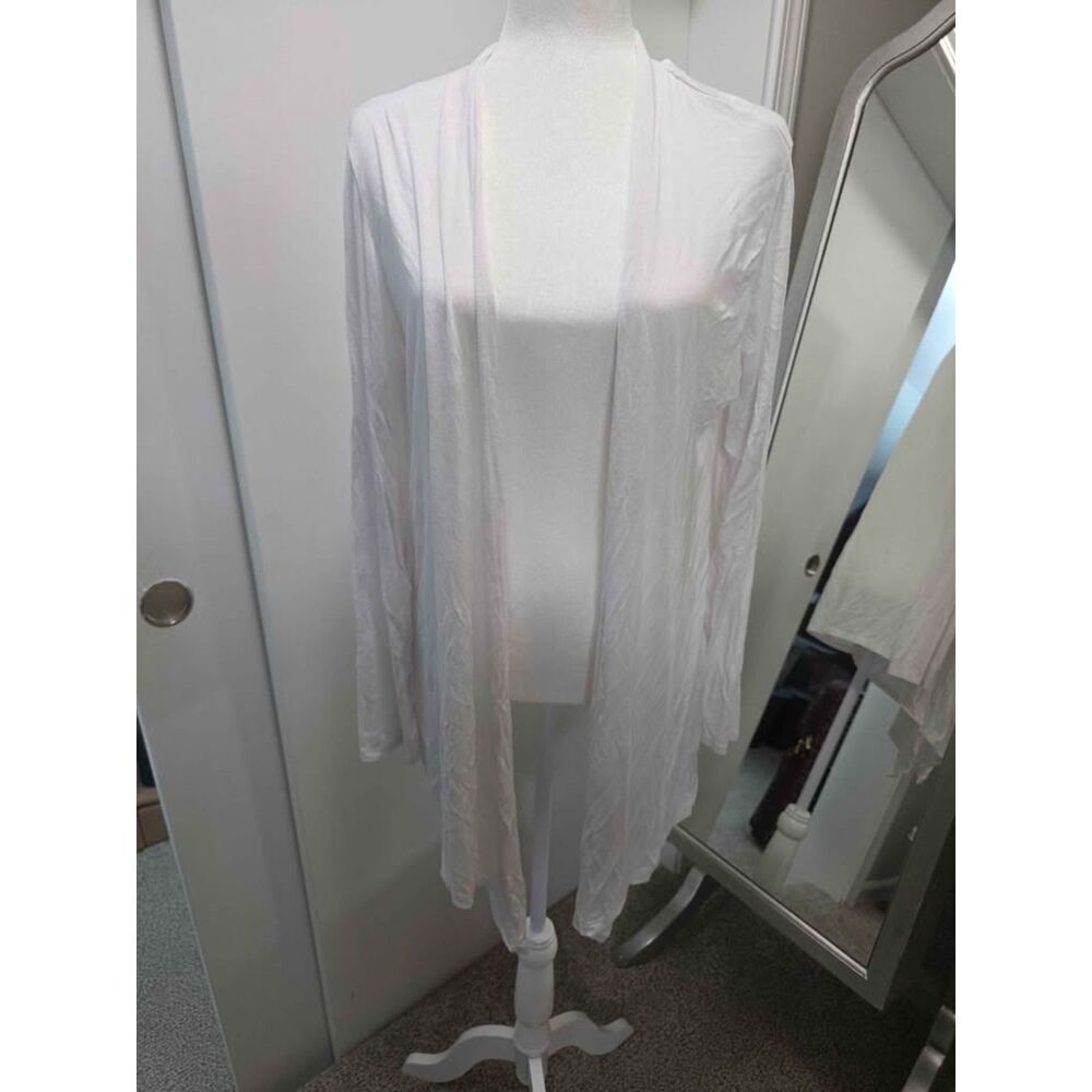 All Yours White Open Front Cardigan